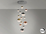 Lámpara de techo colgante Schuller Sphere grande cobre  - ambiente