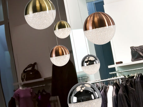Lámpara de techo colgante Schuller Sphere grande cobre y latón regulable con mando 793258D vista 4