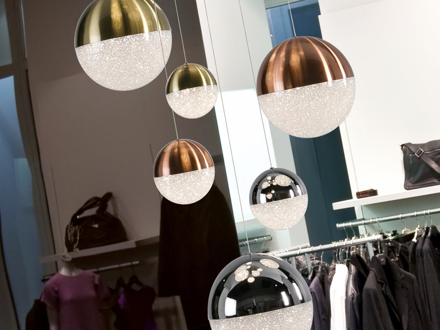 Lámpara de techo colgante Schuller Sphere grande cobre y latón regulable con mando 793258D vista 4