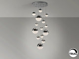 Lámpara de techo colgante bolas Schuller Sphere grande 14 luces cromo 3000K regulable 793269D vista 4