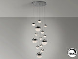 Lámpara de techo colgante bolas Schuller Sphere grande 14 luces cromo 3000K regulable 793269GD vista 3
