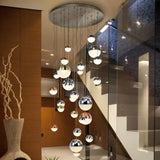 Schuller Sphere Lámpara de techo colgante 27 luces Ø80 cobre, latón satinado y cromo 793960D