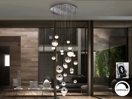 Lámpara de techo colgante Schuller Sphere grande 27 luc