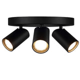 Mantra Black Salt Ceiling Light GU10 3 Lights Black 7962