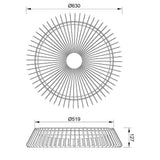 Mantra Himalaya Plafón LED Ceiling 80W 3000K madera 7964
