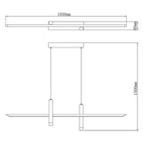 Mantra Esparta Lámpara de techo colgante LED 30W 3000K blanco, dorado 7980