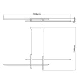 Mantra Esparta Lámpara de techo colgante LED 50W 3000K negro y dorado 7983