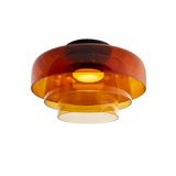 Plafón LedsC4 Levels Ceiling LED 3 luces negro ámbar CCT regulable DALI 15-A142-05-15