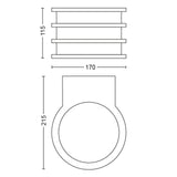 Philips Hue White Aplique de pared Lucca grafito White 9W IP44 1740193P0 806lm - imagen 6