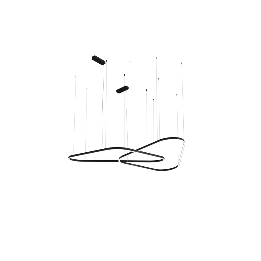 Lámpara de techo colgante LedsC4 Geometric Triangular Surface Double grande TS4S-00V9AZDU05