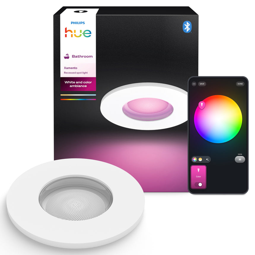 Philips Hue White and Color Ambiance Empotrable Xamento blanco RGBW 4,2W IP44 8721103072849