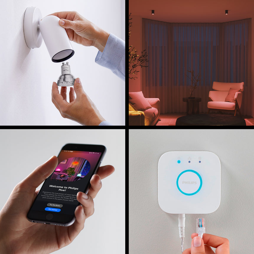 Philips Hue White and Color Ambiance Kit de inicio Essential blanco RGBW 3W (4 87211