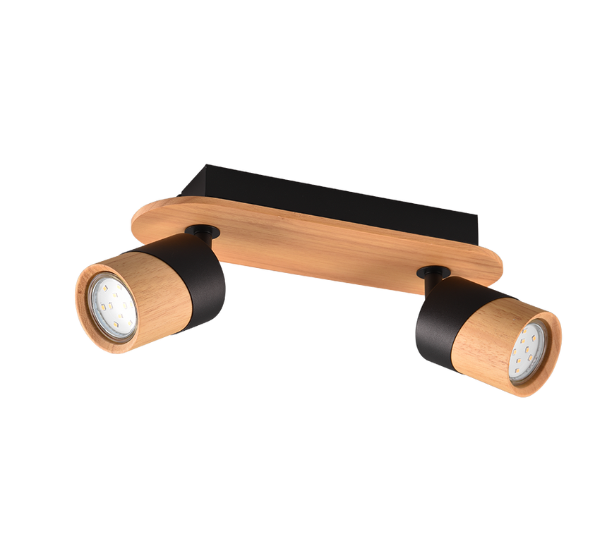 Foco Trio Aruni LED madera 3000K Ø6,5cm 801100232