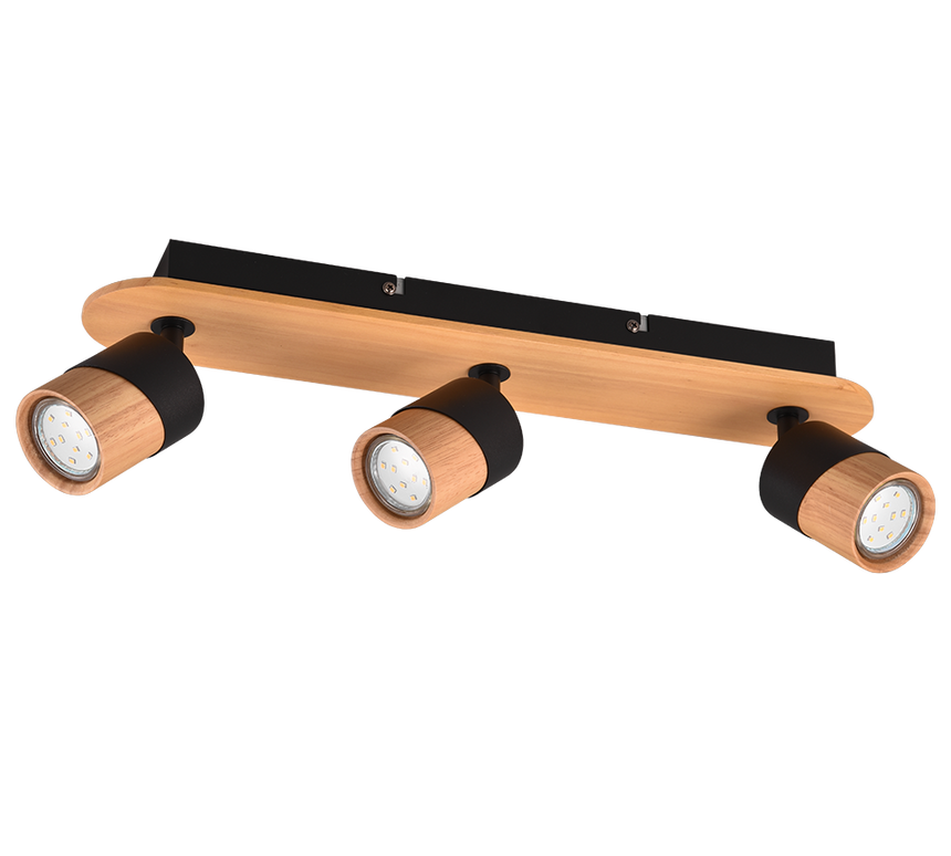 Foco Trio Aruni LED madera 3000K 48cm 801100332