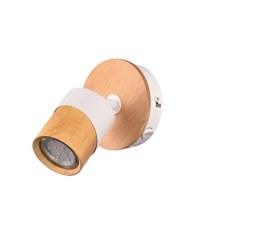 Foco Trio Aruni LED madera 3000K Ø6,5cm 801170131