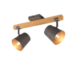 Foco Trio Bell 2 luces níquel antiguo 42,5cm 8