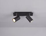 Foco Trio Marley 2 luces negro mate 8