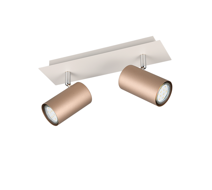 Foco Trio Marley 2 luces marrón café 802400265 - vista 3