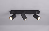 Foco Trio Marley 3 luces negro mate 48cm 8
