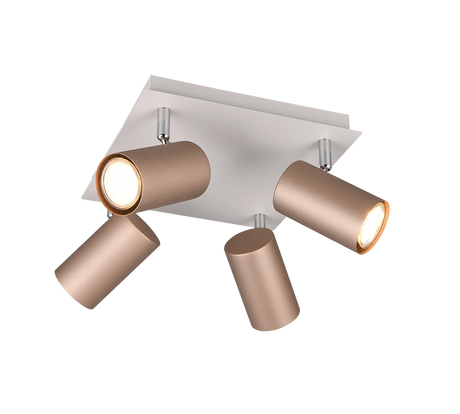 Foco Trio Marley 4 luces marrón café 802430465