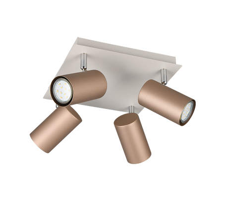 Foco Trio Marley 4 luces marrón café 802430465 - vista 3