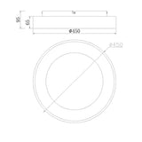 Mantra Niseko Plafón LED negro 8025