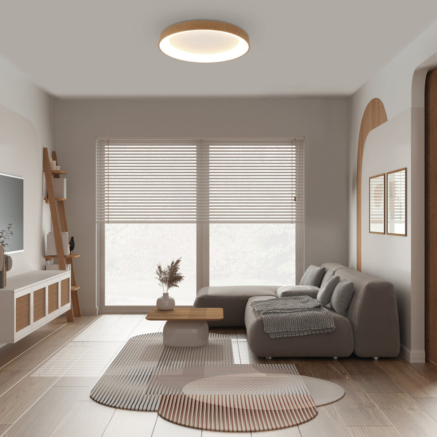 Mantra Niseko II Plafón LED Dimable 50cm madera 8587