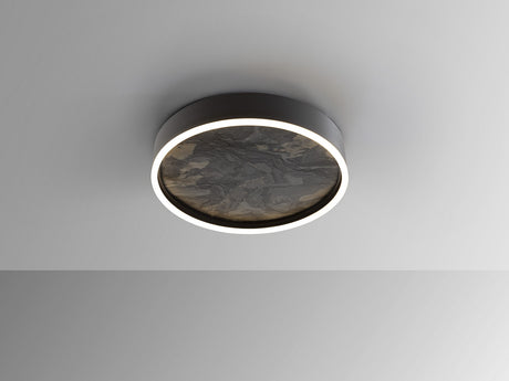 Plafón Schuller Stone LED negro y gris CCT Ø40cm vista 3