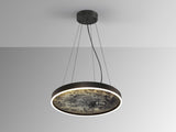 Lámpara de techo colgante Schuller Stone negro y gris CCT Ø60cm vista 2