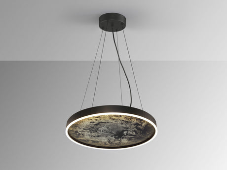 Lámpara de techo colgante Schuller Stone negro y gris CCT Ø60cm vista 2