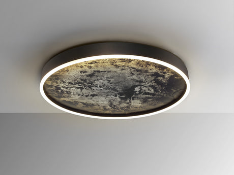 Plafón Schuller Stone LED negro y gris CCT Ø60cm vista 2