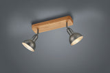 Foco Trio Delhi 2 luces níquel antiguo 33cm 8