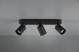 Foco Trio Pago LED negro mate 3000K 41cm 803500332