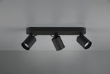 Foco Trio Pago LED negro mate 3000K 41cm 803500332