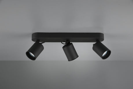 Foco Trio Pago LED negro mate 3000K 41cm 803500332