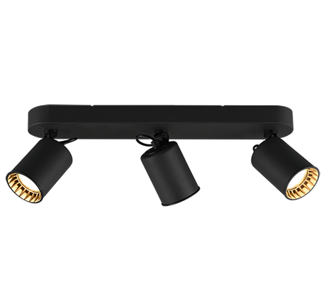 Foco Trio Pago LED negro mate 3000K 41cm 803500332