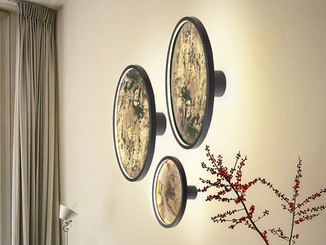 Plafón/Aplique de pared Schuller Stone LED negro y gris CCT Ø61cm vista 2