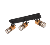 Foco Trio Tosh 3 luces negro mate 44cm 8