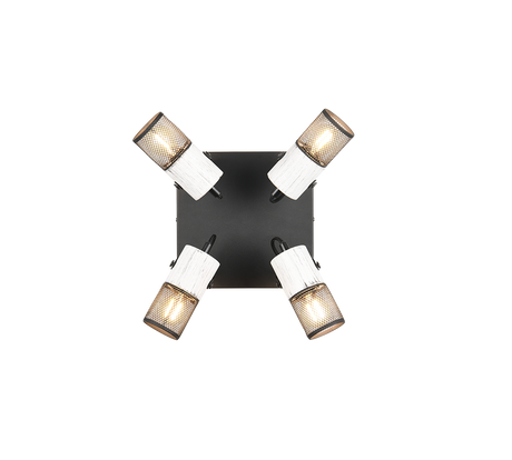 Foco Trio Tosh LED black and white 2700K 22cm 804300434
