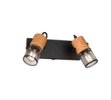 Foco Trio Tosh 2 luces negro mate 8