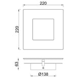 Mantra Dalia Aplique LED 24W 3000K marrón, dorado 8121
