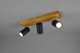Foco Trio Marley 3 luces negro mate 44cm 8