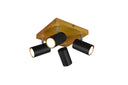 Foco Trio Marley 4 luces negro mate — ref. 812400432 (1)