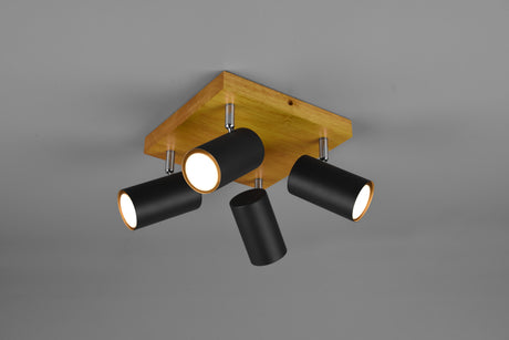 Foco Trio Marley 4 luces negro mate — ref. 812400432 (4)