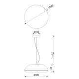 Mantra Kazz Lámpara de techo colgante 4 Luces blanco 8137