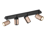 Foco Trio Gillan 4 luces marrón café 60cm 814500465
