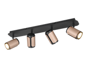 Foco Trio Gillan 4 luces marrón café 60cm 814500465