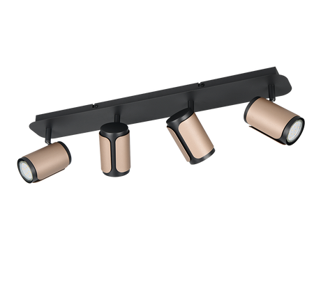 Foco Trio Gillan 4 luces marrón café 60cm 814500465 - vista 3