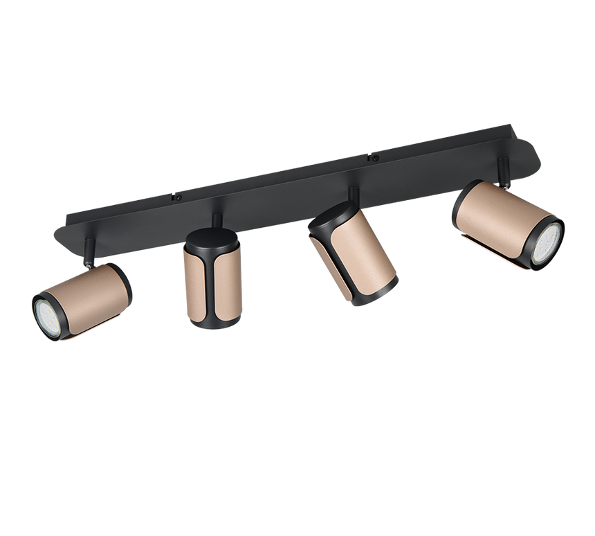 Foco Trio Gillan 4 luces marrón café 60cm 814500465 - vista 3