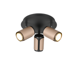 Foco Trio Gillan 3 luces marrón café 30cm 814530365